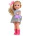 Кукла Moni Toys - Със сребриста рокля и розови ботуши, 36 cm - 1t