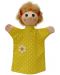 Кукла за театър Moravska ustredna Brno - Момиче с жълта рокля, 28 cm - 1t