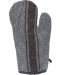 Кухненска ръкавица H&S - 18 х 32 cm, сива с лента - 1t