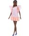 Кукла Barbie Fashionistas 216 - С прасковена парти рокля - 1t