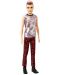 Кукла Mattel Barbie Fashionistas - Кен, с кариран панталон и потник - 1t