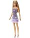 Кукла Barbie - С лилава рокля с пайети - 1t