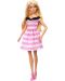 Кукла Barbie - 65-та годишнина, с рокля на розови райета - 2t