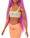 Кукла Barbie - Барби русалка с лилава коса и синя корона - 4t