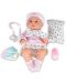 Кукла-бебе Moni Toys - С розово халатче и аксесоари, 36 cm - 1t