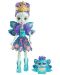 Кукличка с животниче Mattel Enchantimals - Patter Peacock с паунчето Flap - 2t