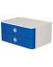 Кутия с 2 чекмеджета Han - Allison smart, синя - 1t