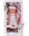 Кукла-бебе Moni Toys - С розово одеялце и шапка на райе, 41 cm - 3t