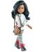 Кукла Paola Reina Amigas - Нора, с клин на райе и чанта през рамо, 32 cm - 1t