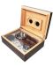 Кутия за пури (хумидор) WinJet - С пепелник и ножица, махагон - 1t