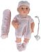 Кукла-бебе Moni Toys - С розово одеялце и розова шапка, 41 cm - 1t