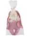 Кукла от плат Asi Dolls - Малкото зайче Оливия, розово с бели звезди, 34 cm - 2t