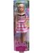 Кукла Barbie - 65-та годишнина, с рокля на розови райета - 6t