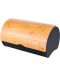 Кутия за хляб ADS - Steel, 37.7 x 24.3 x 20.4 cm, с бамбуков капак - 1t