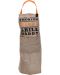 Кухненска престилка H&S - Grill, 60 х 84 cm, памук и кожени детайли, бежова - 1t