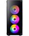 Кутия 1stPlayer - Fire Dancing V3-B RGB, mid tower, черна/прозрачна - 3t