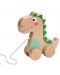 Дървена играчка за дърпане Lelin - Добрият динозавър - 1t