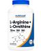 L-Arginine + L-Ornithine, 180 капсули, Nutricost - 1t