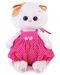 Плюшена играчка Budi Basa - Коте Ли-Ли, бебе, в розов гащеризон, 20 cm - 1t