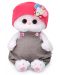Плюшена играчка Budi Basa - Коте Ли-Ли бебе, с шапка с мишка, 20 cm - 1t