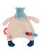 Мека играчка - кърпа Moulin Roty Les Papoums - Хипопотам, 28 cm - 1t
