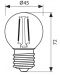 LED крушка Vivalux - GF45, E27, 4W, 3000K, филамент - 3t
