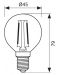 LED крушка Vivalux - GF45, E14, 4W, 4000K, филамент - 3t