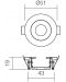 LED Луна за вграждане Smarter - MT 119 70325, IP20, 1W, алуминий - 3t