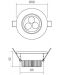 LED Луна за вграждане Smarter - MT 115 70317, IP20, 3x1W, алуминий - 3t