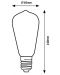 LED крушка Rabalux - E27, 10W, ST64, 4000К, филамент - 3t