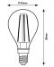LED крушка Rabalux - E14, 6W, G45, 2700К, филамент - 3t