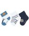 Летни бебешки чорапки Sterntaler - Морски мотиви, 3 чифта, размер 15/16, 4-6 м - 1t