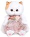 Плюшена играчка Budi Basa - Коте Ли-Ли, бебе, с рокля, 20 cm - 1t
