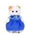Плюшена играчка Budi Basa - Коте Ли-Ли, със синя рокля, 24 cm - 1t