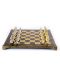 Луксозен шах Manopoulos - Staunton, кафяво и златисто, 44 x 44 cm - 2t