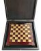 Луксозен ръчно изработен шах Manopoulos, 20 х 20 cm, бордо - 1t