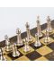 Луксозен шах Manopoulos - Staunton, кафяво и златисто, 44 x 44 cm - 4t