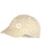 Лятна шапка с козирка Maximo - Бяла с жълти черти, размер 45, 9-12 м - 1t