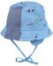 Лятна шапка с периферия Maximo - Риби, синя, UPF50+, размер 39, 2-3 м - 2t