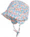 Лятна шапка с периферия UPF50+ Maximo - Цветя, синя, размер 45, 9-12 м - 1t