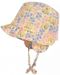Лятна шапка с периферия Maximo - Цветя, жълта, UPF50+, размер 43, 6-9 м - 1t