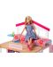 Двуетажна къща на Barbie от Mattel – Обзаведена, с дръжка за носене - 4t