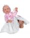 Кукла Asi - Бебе Мария, с дълга бяло-розова рокличка - 1t