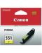 Мастилница Canon - CLI-551 Y, за PIXMA IP 7250, Yellow - 1t