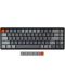 Механична клавиатура Keychron - K6 H-S Aluminum, Clicky, RGB, черна - 1t