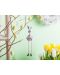 Метална декорация ADS - Заек с цвете, 6 x 20 cm - 2t
