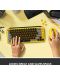Механична клавиатура Logitech - POP Keys, безжична, Brown, жълта/черна - 5t
