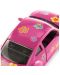 Метална количка Siku - Vw The Beetle Pink, със стикери на цветя - 2t