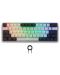 Механична клавиатура Spartan Gear - Pegasus 2, безжична, Red, RGB, бяла/сива - 2t