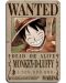 Метален постер ABYstyle Animation: One Piece - Monkey D. Luffy Wanted Poster (New World) - 1t